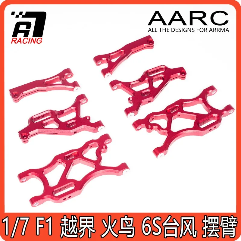 

Металлические рычаги подвески для ARRMA F1, Limitless, Felony, Typhon, алюминий 6061, передние и задние рычаги управления, запчасти для тюнинга радиоуправляемых машин