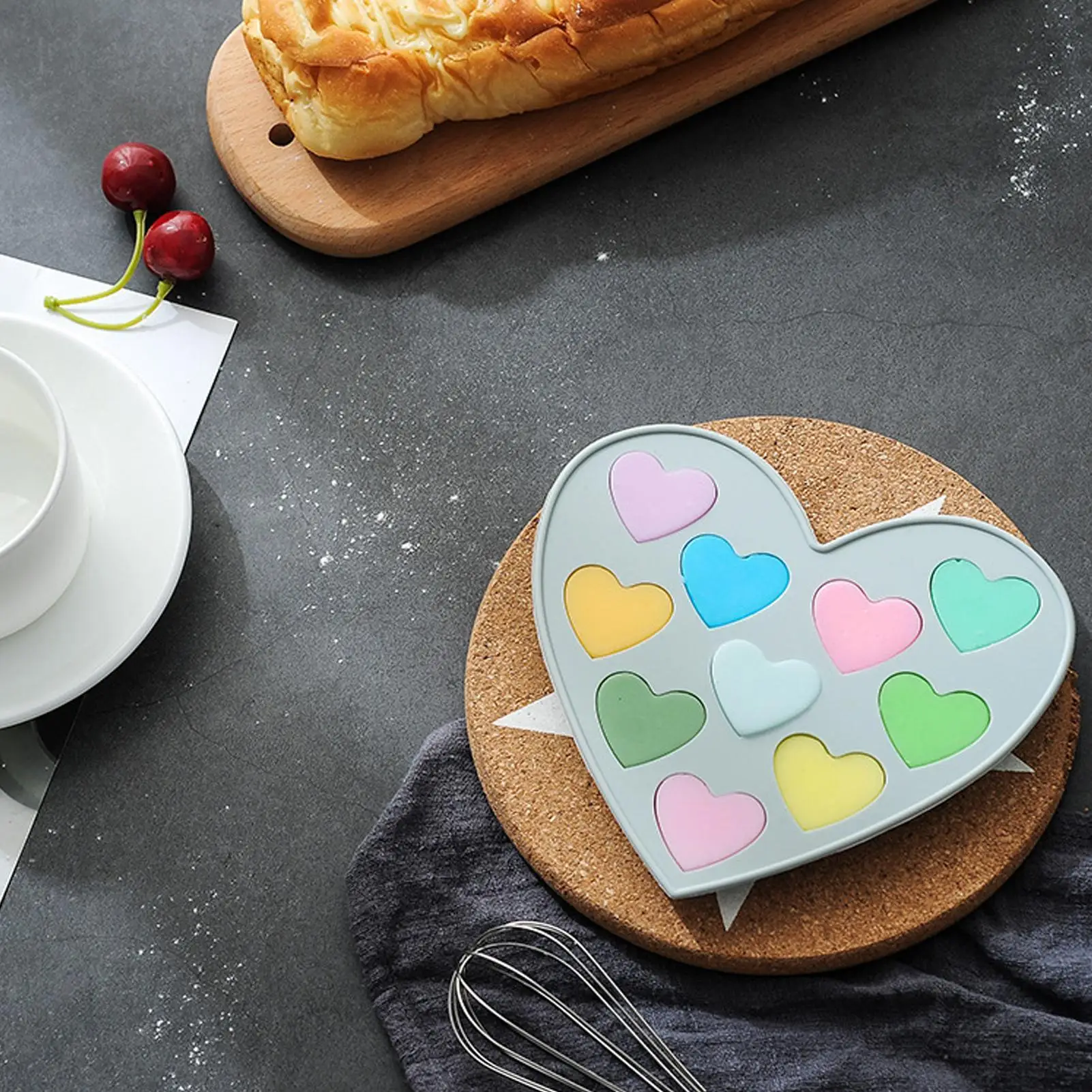 10 Grids Small Love Chocolate Silicone Mold Candy Pudding Dessert Mold Cake Decoration Kitchen Baking Mold For Jelly Pudding