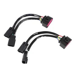 For 09-18 Dodge Ram Conversion adapter Harnesses Plug Connector Quad Housing To Projector Headlight 2PCS