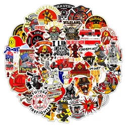 10/30/50pcs Fire Hero pompiere adesivi impermeabili Skateboard Laptop auto moto chitarra telefono bici Cool Sticker giocattolo per bambini