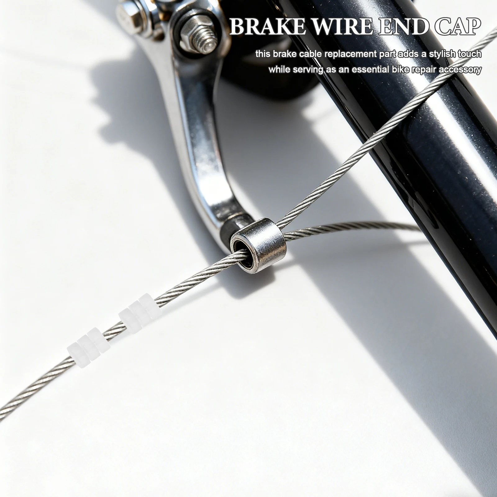 

100pcs Bicycle Brake Cable O-Ring Silicone Bike Brake Line Protector Dustproof Cable End Cap For Mountain Road Bikes -