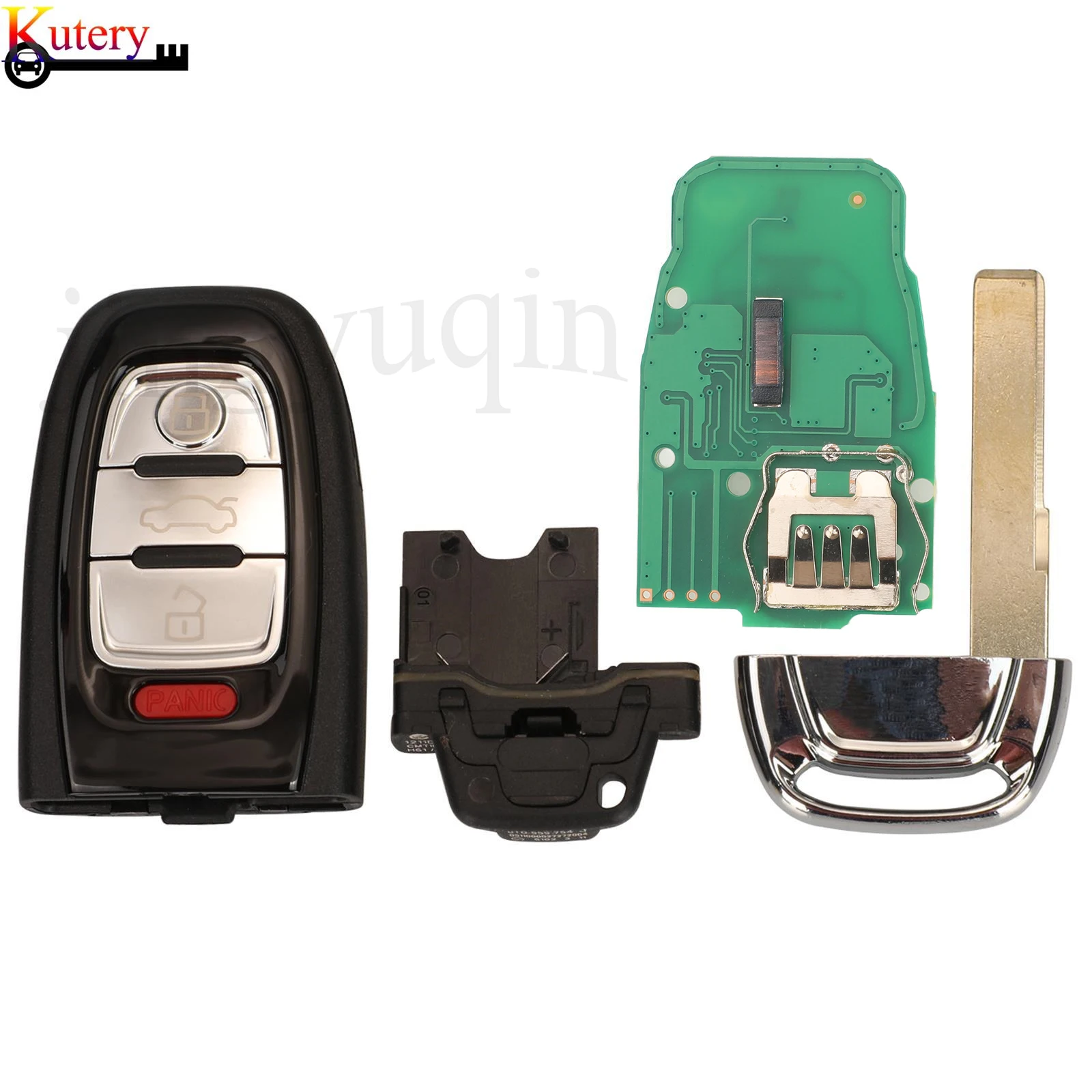 Jingyuqin 5 قطعة/الوحدة شبه بدون مفتاح البعيد مفتاح السيارة الذكية لأودي Q5 A4L A5 A6 A7 A8 RS4 315MHz/433MHZ/868MHZ 8T0959-754C/754D/754F #6