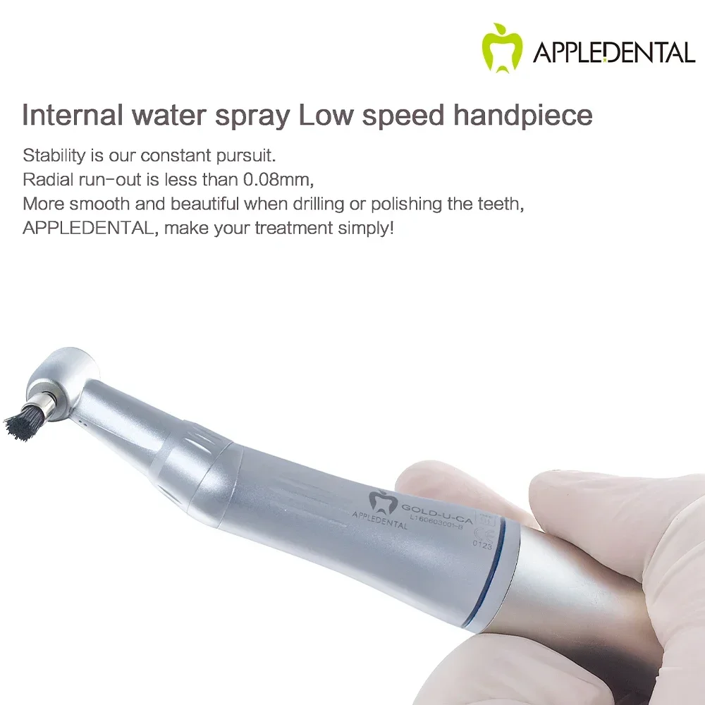 

APPLEDENTAL LN Dental Handpiece: Internal Water-Air Spray, Low Vibration, Precise & Safe Operation Ceramic Bearings, Push Button