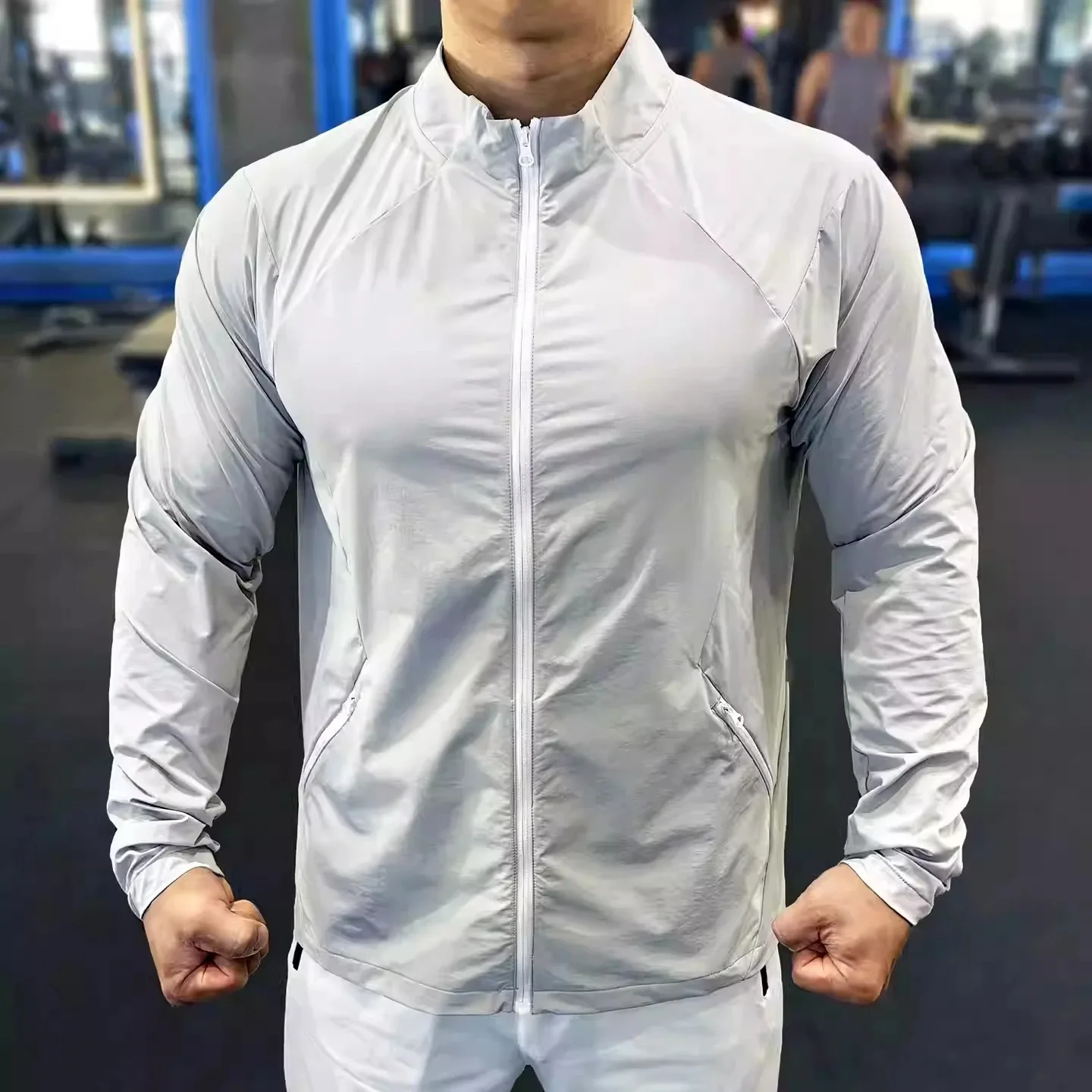 

Летние тонкие дышащие мужские куртки для бега, эластичные водонепроницаемые куртки для фитнеса, тренировок на открытом воздухе, быстросохнущие спортивные куртки, ветровки
