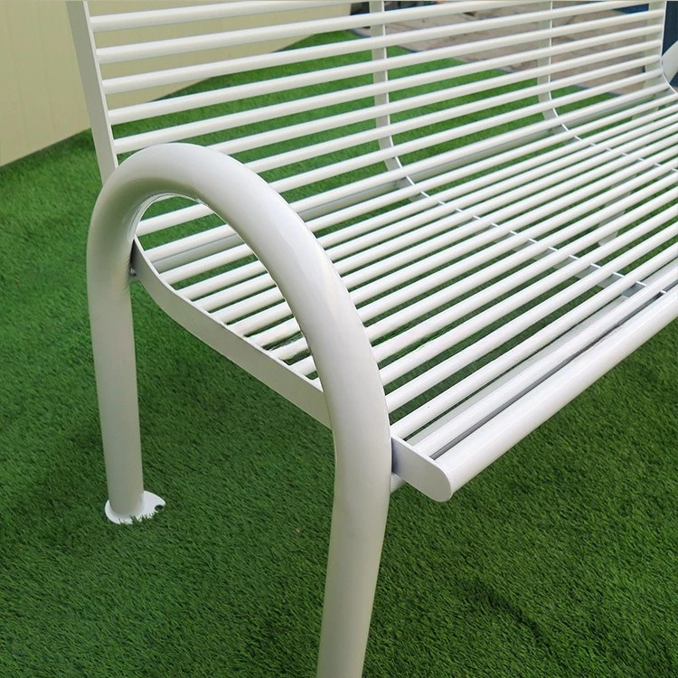 Outdoor park chairs, schools, government kindergartens, metal long bar outdoor community armrest row chairs, high-backed chairs