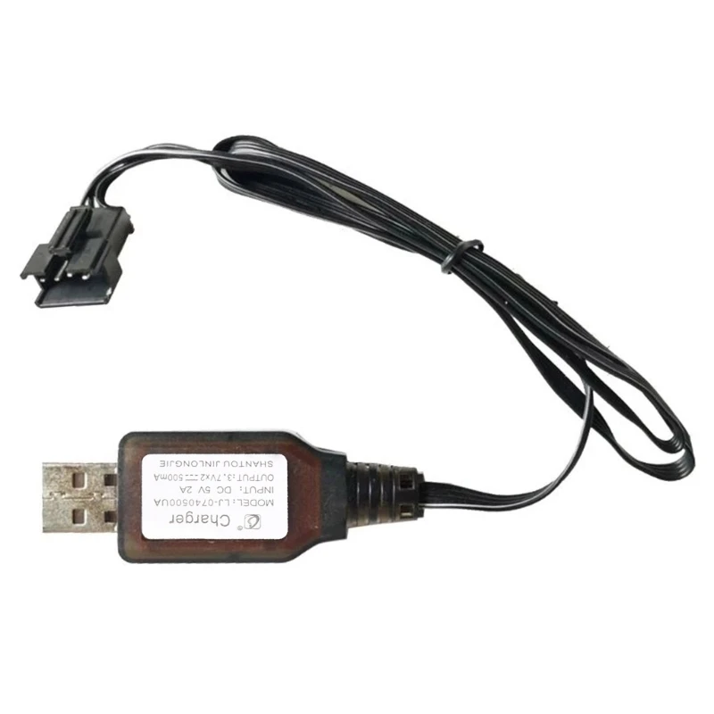 7.4v 3.7V x2 SM4P akumulator litowo-jonowy odwrócony Adapter do ładowania elektryczny samochodzik zabawkowy E561 kabel USB do ładowarki koparki