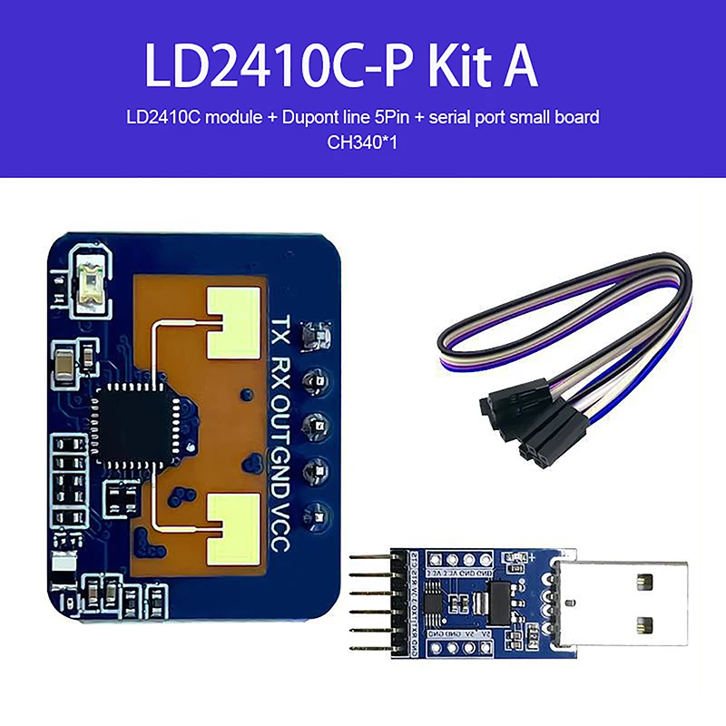 HLK-LD2410 5V Mini High Sensitivity 24GHz Human Presence Status Sensor Radar Module Consumer Electronic