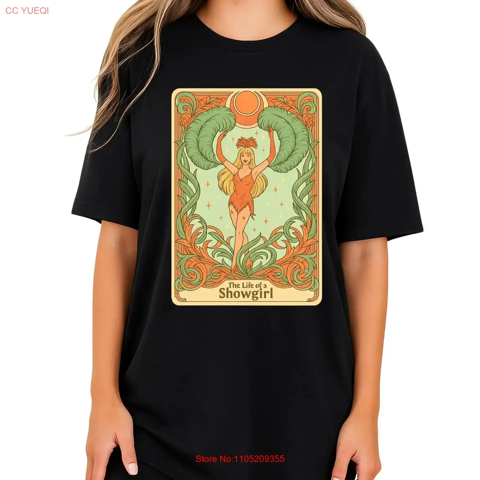 

Футболка «Жизнь танцовщицы» Арт-Ново Эпоха Винтаж Вегас Кабаре Ретро Танцовщица винтажная стираная унисекс Удобная уличная одежда