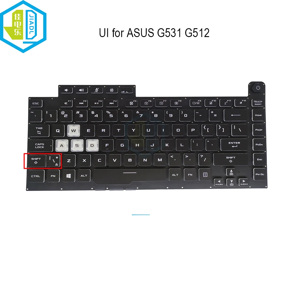 

US UI Portuguese Backlit Keyboard For ASUS ROG Strix G531 G531G G531GT G15 G512 G512L LV Keyboards Colorful Backlight 4613CS00