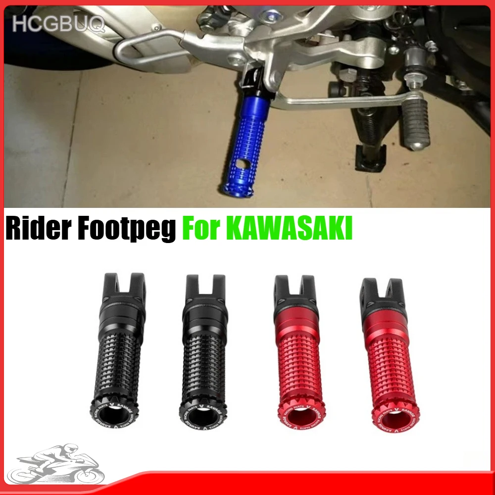 For KAWASAKI Z300 Z250 Z125 Ninja 250R 250 300 600R ZX-6 GPZ900R Versys 650 ZZR 600 Front Footrest Foot Pegs Pedal Rider Footpeg