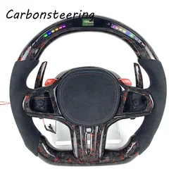 Cars accessories Alcantara Forged Carbon fiber steering wheel For BMW G20 G30 G21 G22 G23 M3 M4 320i 325i 330i 340i G22 G42 G80