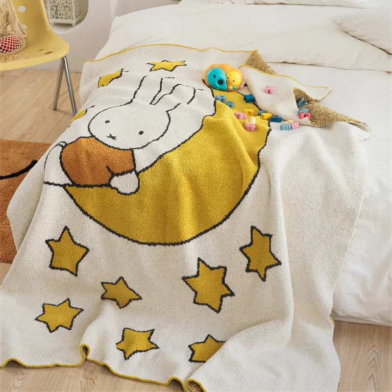 

Miffy Rabbit Blanket Anime Cute Cartoon Creative Simple Multi Style Casual Kawaii Office Nap Multifunctional Blanket Gift