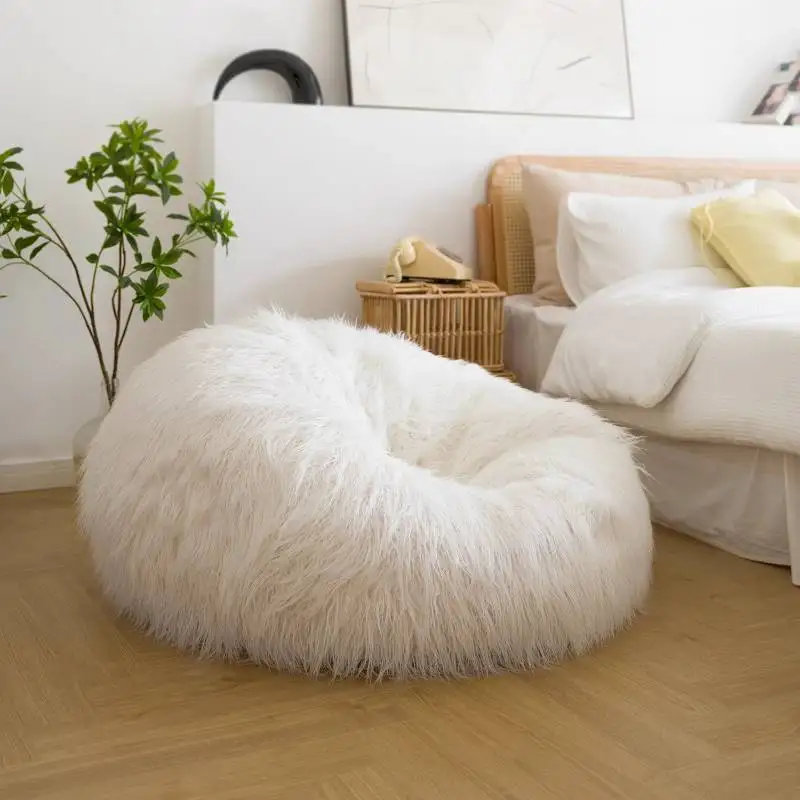 الفتيات البيج الكبير أريكة بنمط حقيبة الفول حشو كبير المتسكع العظام الأريكة نفخة أريكة بنمط حقيبة الفول غرفة المعيشة موبليس Sitzsack أثاث المنزل