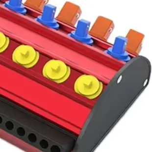 Red Aluminum Magnetic Socket Organizer 1/4 3/8 1/2 Inch Screwdriver Bit Holder Rail Rack For Workshop Tool Storage Accessory