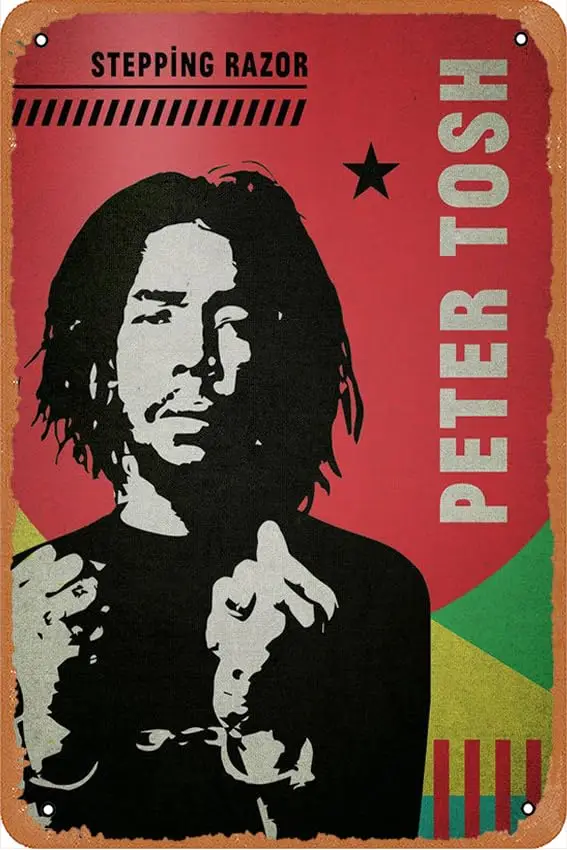 Peter Tosh Reggae Art Poster Metal Sign Tin Metal Retro Wall Decor for Home,Street,Gate,Bars,Club,Restaurants,Cafes,Store P sign
