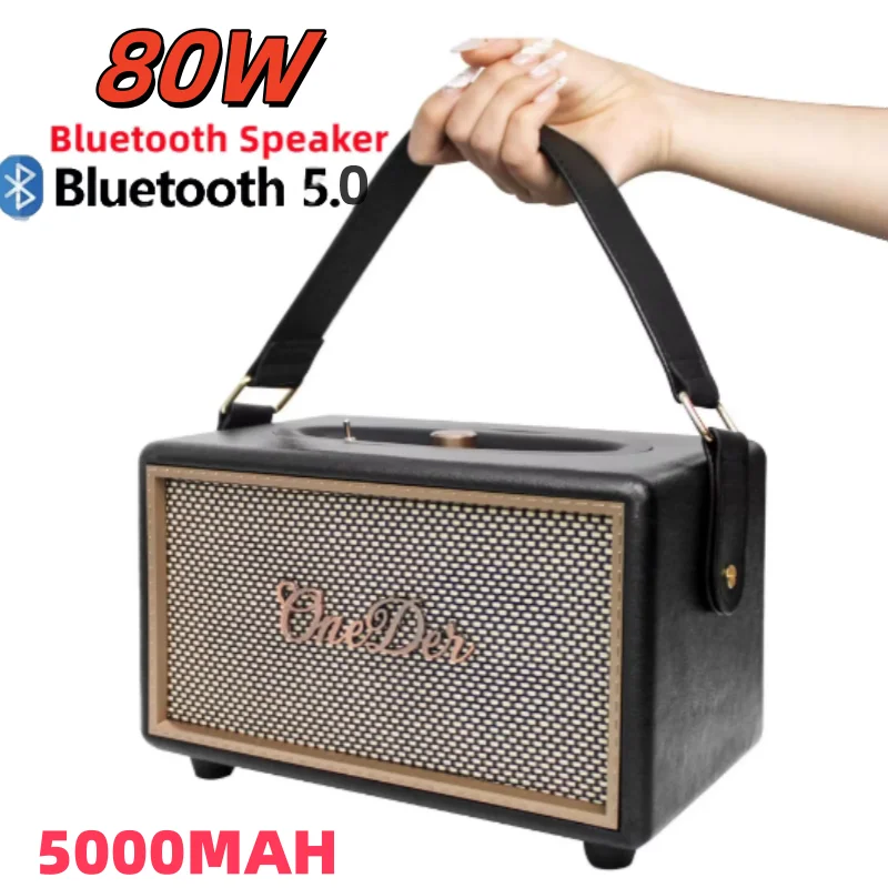 D6 40 Watt Retro Bluetooth Speaker Home Wireless Subwoofer Hifi Audio 2.1 CH 3D Surround Stereo Bookshelf Desktop Computer Audio