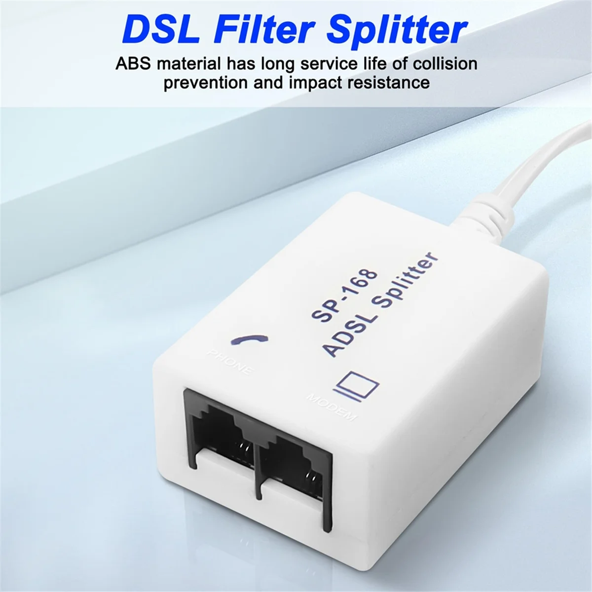 SMIEA 2 قطعة DSL مقسم مرشح ADSL الخائن لخط الهاتف ذكر إلى 2 أنثى RJ11 6P4C/6P2C محول مودم الهاتف محول