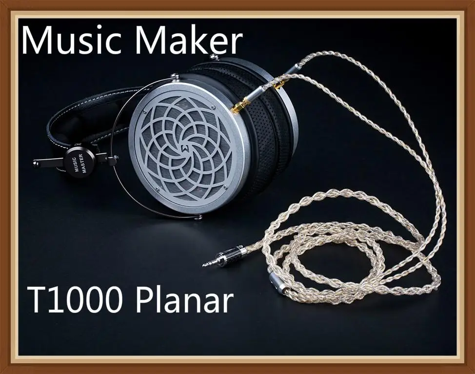 MUSIC MASTER 108MM T1000 Planar Plate Diaphragm Bass Hifi Audiophile Wooden Headset Headphone Earphone Susvara 1266 LCD3 HD820