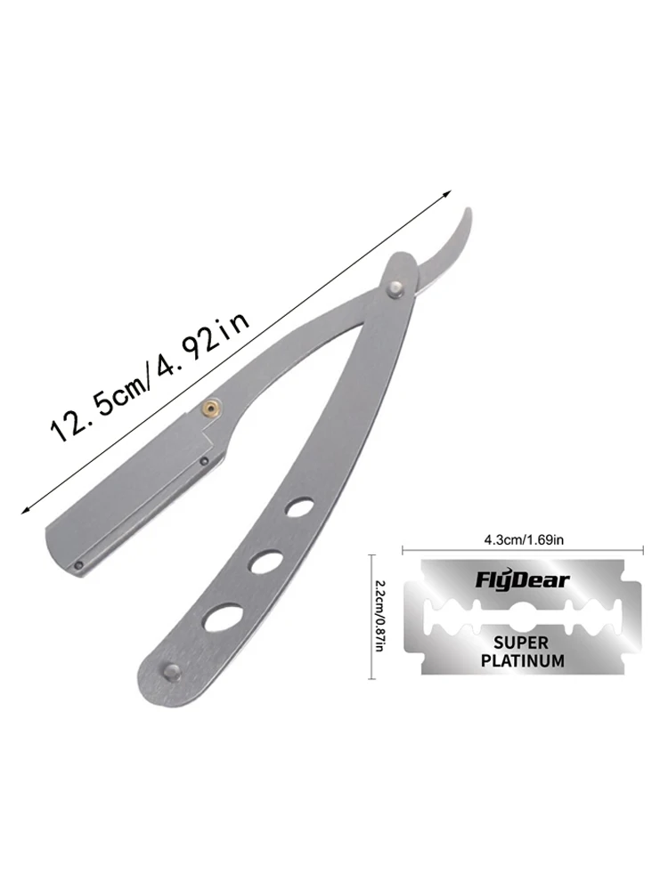 Rasoio vecchio stile, rasoio manuale da uomo, rasoio da parrucchiere e rasoio da barba in acciaio inossidabile lavabile