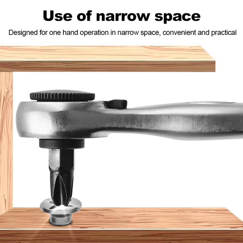 Transporte conveniente 25*85*22mm Destornillador de trinquete portátil Juego de herramientas de acero al cromo vanadio Acero al cromo vanadio