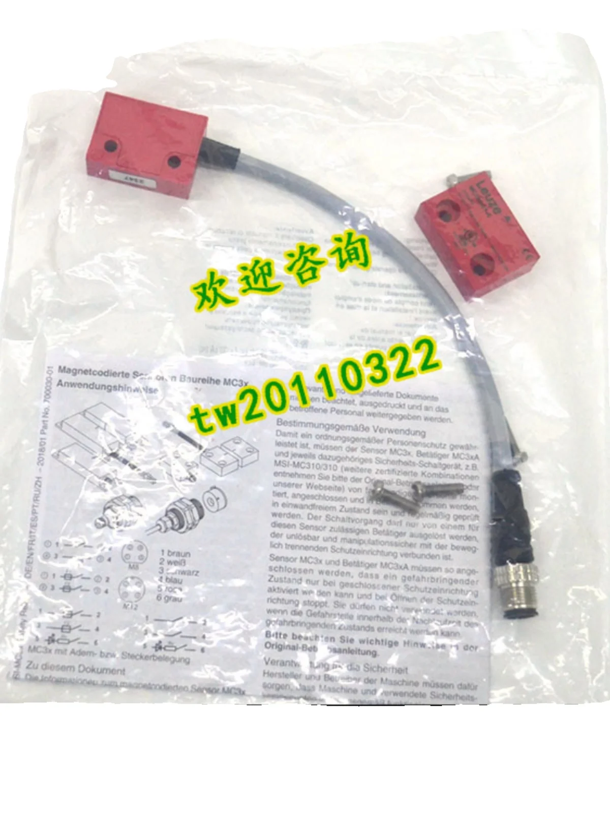 Autêntico alemão LEUS Proximidade Sensor, MC336-S1-C02M12-A, Foto Física