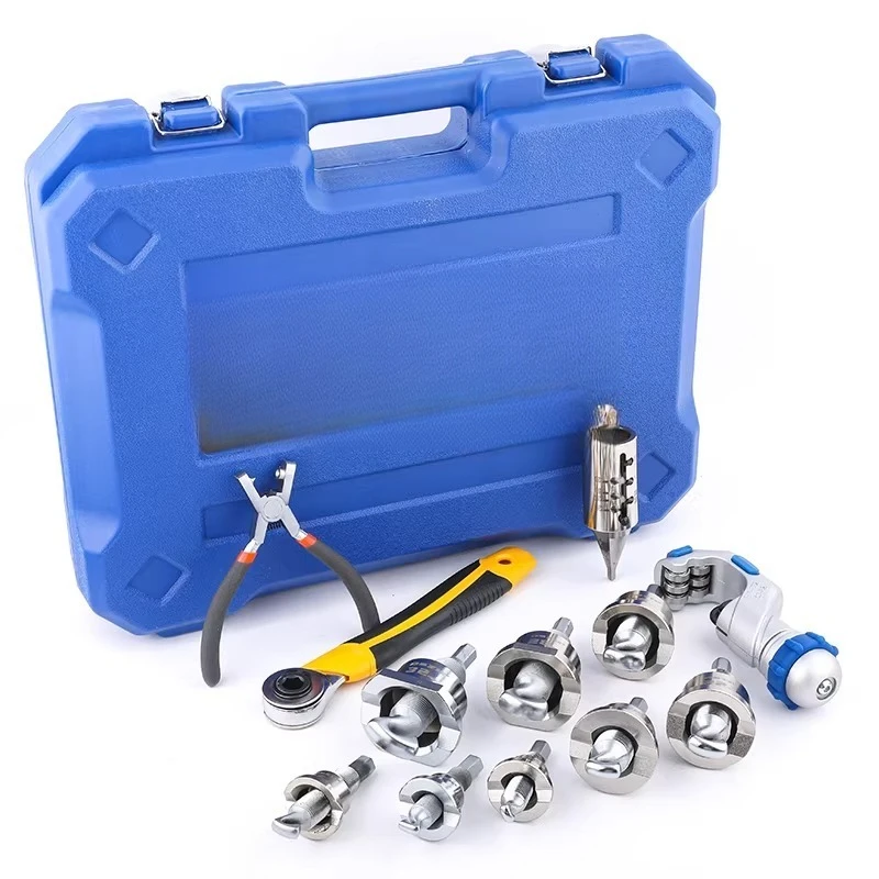 T-Type Hole Puller Expander WK-T800, Portable Copper Tube Flaring Tool for Branch & Tee Fitting in AC Refrigeration Repair