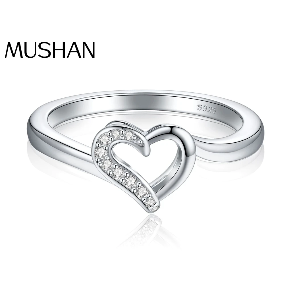 

MuShan Jewelry 925 Sterling Silver Ring Wedding Band High Carbon Diamond Bachelorette Gift Gold Plated Women Rings Fine Jewelry