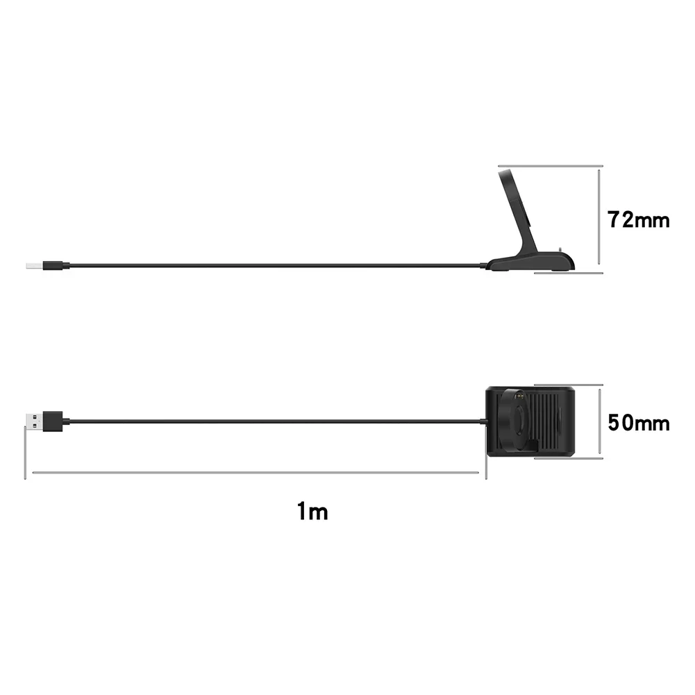 Adaptador de base de carga para TicWatch proX E3/Pro 5/USB, soporte de Cable de carga magnético para Ticwatch Pro 3 Lite