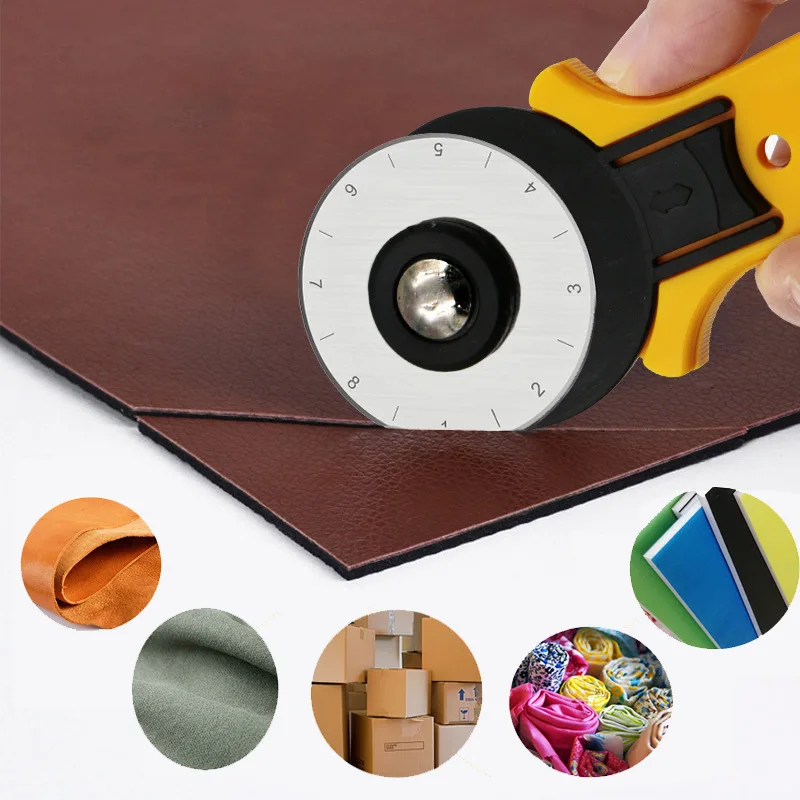 1pc Patchwork Roller Wheel Knife Cloth Cutter Leather Paper Fabric Craft Fabrics Knife Rotary Cutter Cutting Sewing Accessories