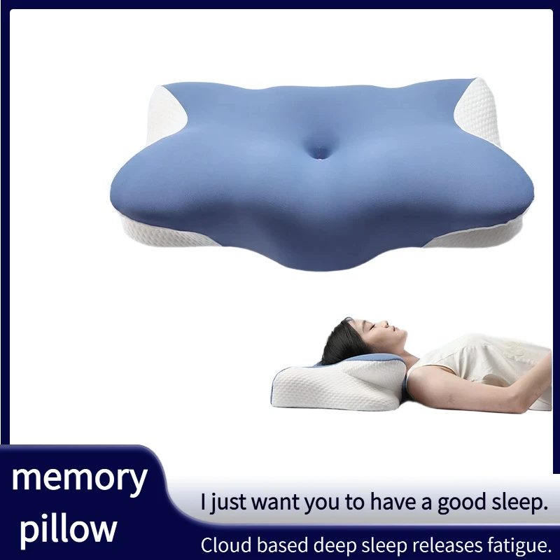 

Новая хлопковая подушка с эффектом памяти, подушка для глубокого сна, подушка для защиты шеи, ткань из ледяного шелка, подушка для защиты шеи, подушка для сна