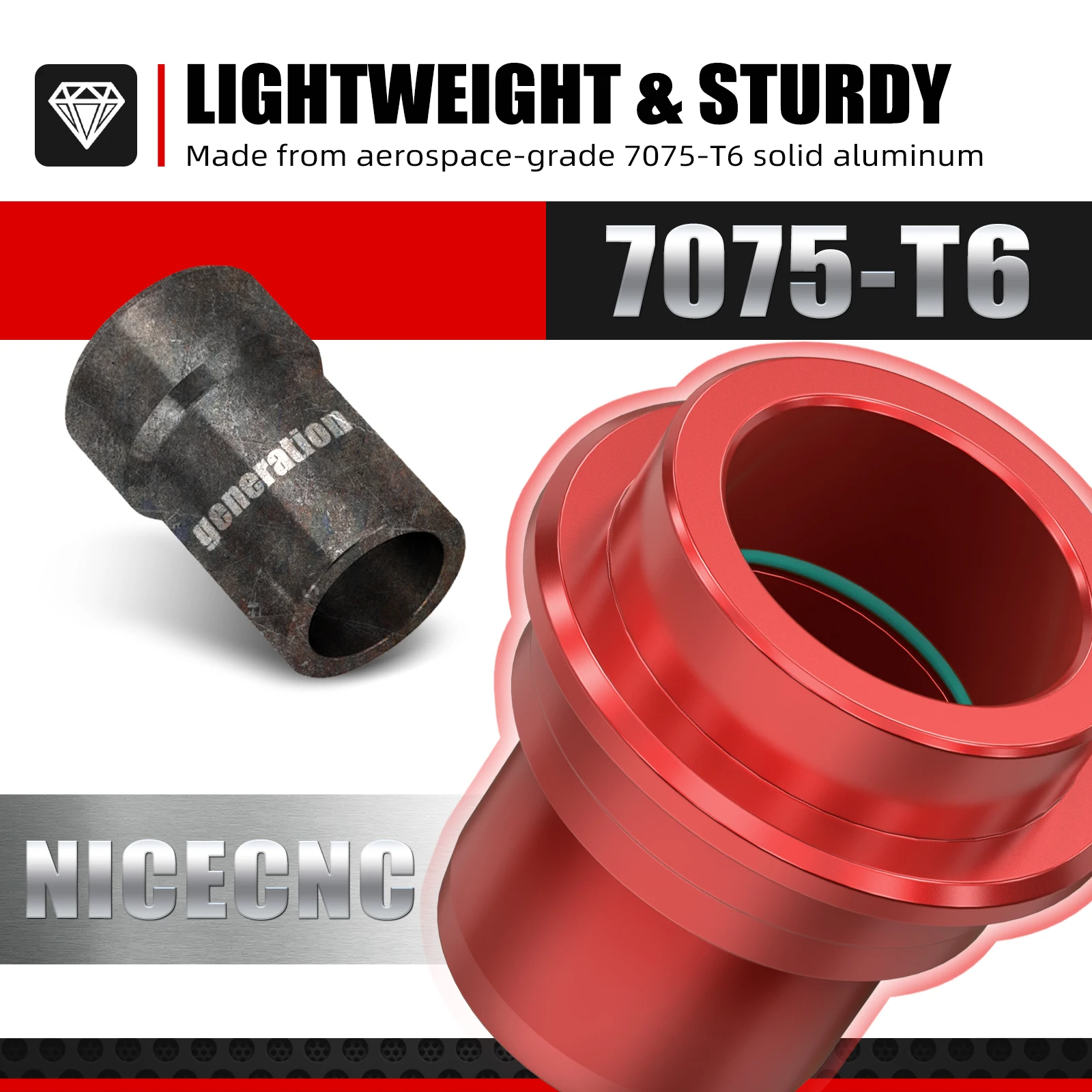NICECNC Front Wheel Spacers Hub Collars With O-rings For Stark Varg EX MX 2024-2025 Electrical Bike 7075-T6 Aluminum Anodization