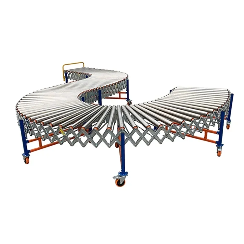 

High Quality Flexible Motorized Powered Telescopic Conveyor Roller System Skate Rollers Conveyors