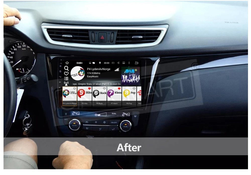 SINOSMART Auto-GPS-Player für Nissan Qashqai J11 X-Trail Rogue 2014–2018 mit werkseitigem OEM NAV-Unterstützung BOSE 360 PA – Detail 7