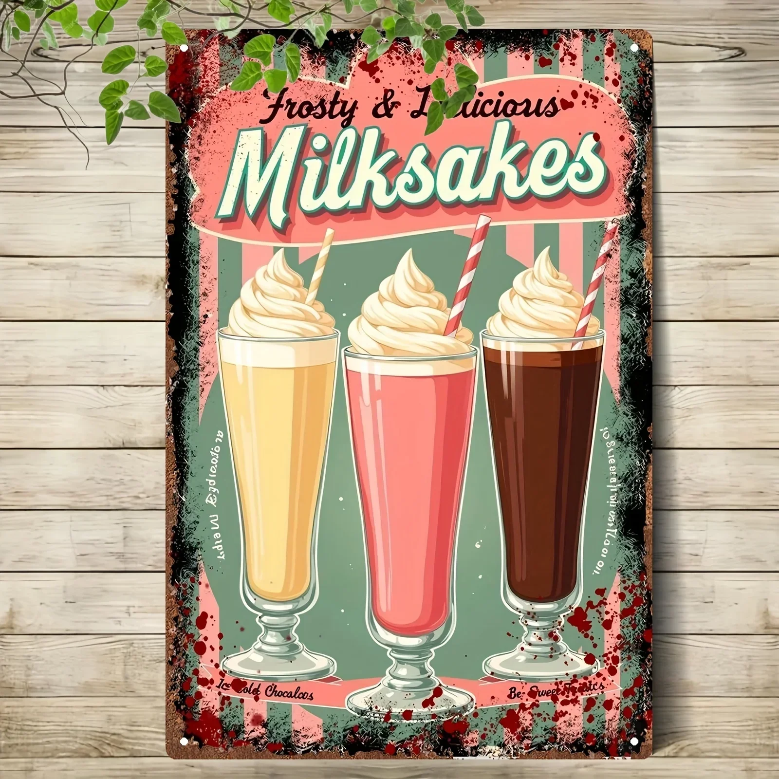 2D Flat, 1pc 2D Retro  Sign - Vintage Style 