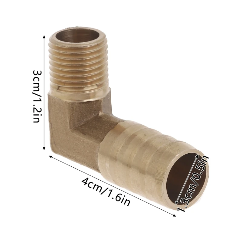 Connettore per pagode con giunto a pagode ad angolo retto da 13 mm in ottone per collegamenti idraulici Dropship