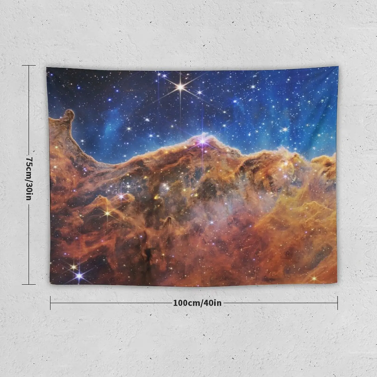 Cosmic Cliffs, Carina Nebula, NGC 3324 (James Webb/JWST) — space poster Tapestry Decoration Home Home Decorations Tapestry