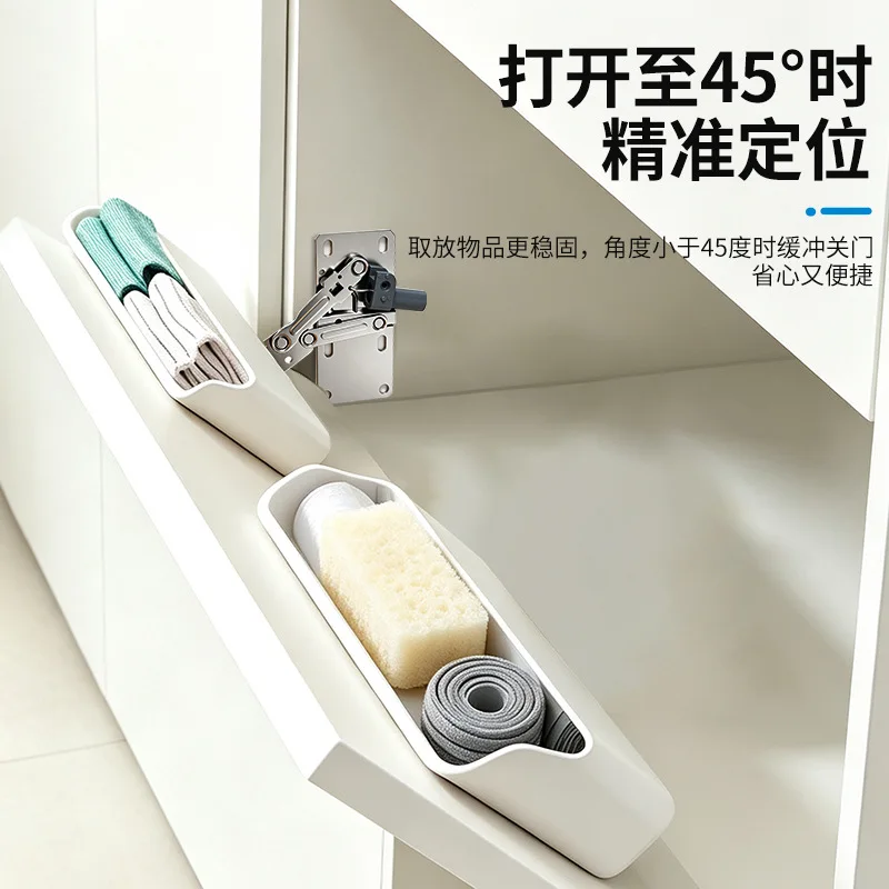 45° Damping Soft‑Close Drop‑Down Hinge For Sink Shoe Bathroom Cabinet Flip Door Furniture Hardware Fitting