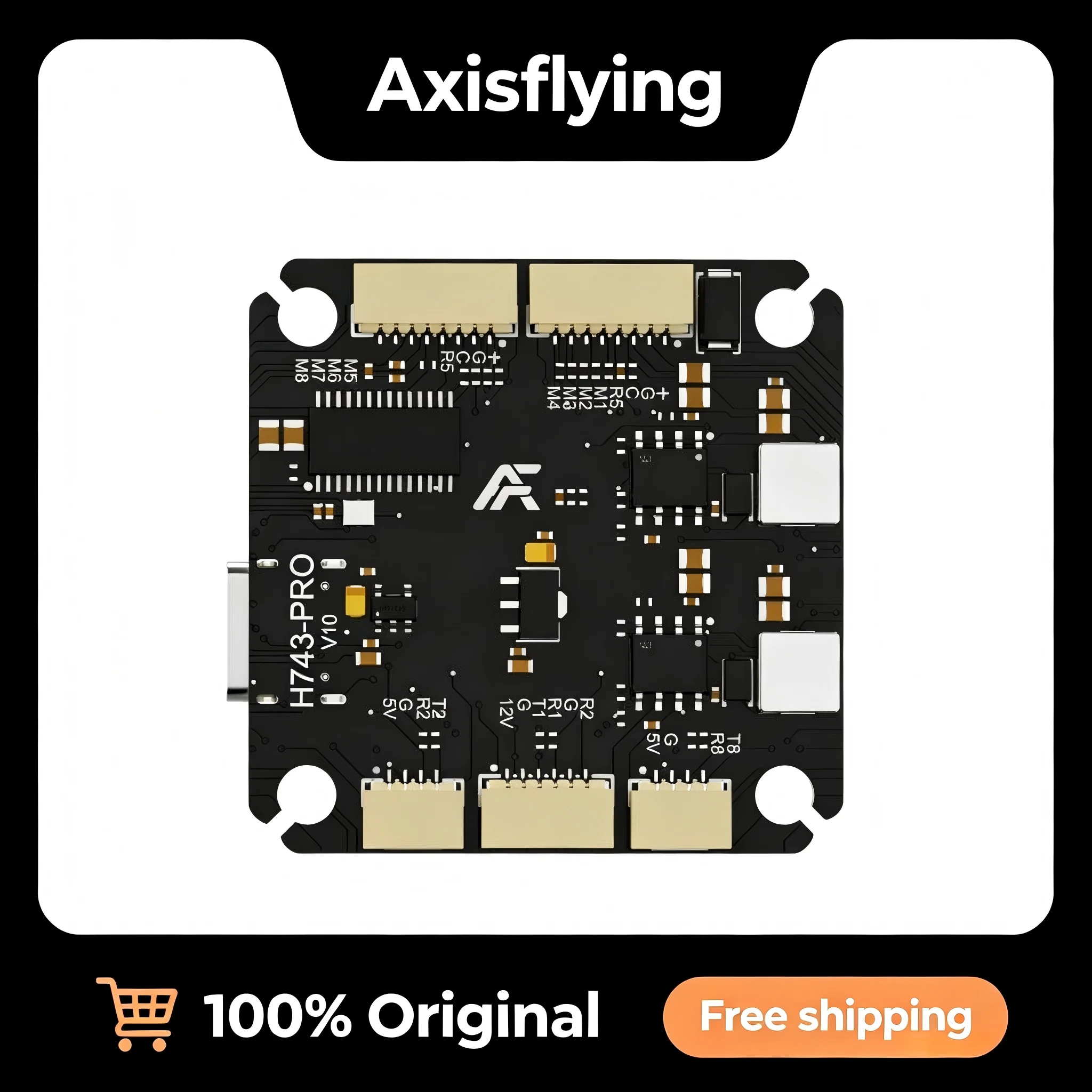 Axisflying H743PRO Flight Controller Plug and Play Dual Gyroscope High Performance FC for FPV Racing Drone Cinewhoop Quadcopter