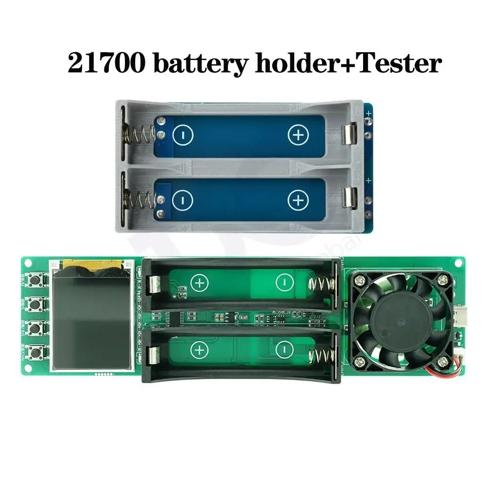 Type-C Battery Capacity Tester 18650 2-Channel Battery Power Detector Digital Display DC 5V Resistance Tester