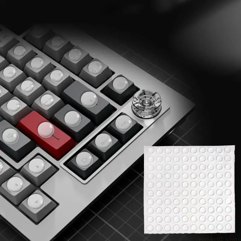 1 Sheet 100Pcs Silicone Keyboard Typing Enhancers Comfortable Touch Protectors For Computer Laptop Office Use