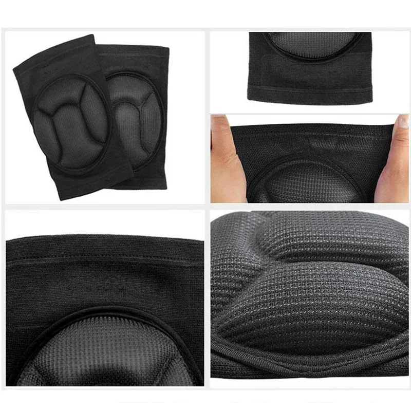 2PC Thickened protection Sports Kneepad Men Elastic Knee Pads Support Fitness Gear Basketball Brace Protector Male NonSlip Pads