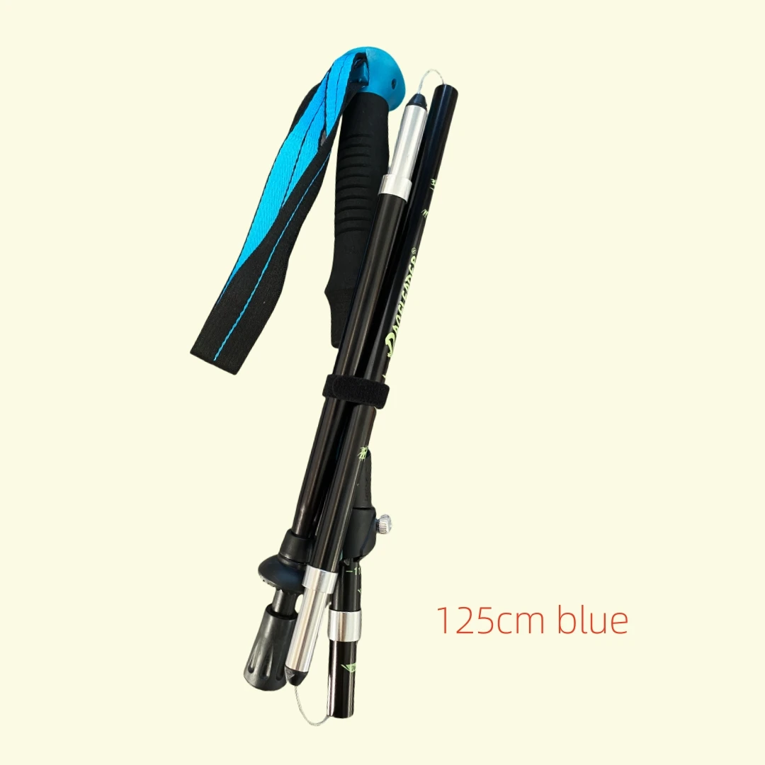 Ultra Light Trekking Poles Foldable Hiking Sticks Climbing Pole Collapsible Aluminum Alloy Walking Sticks Self Defense 3-folded