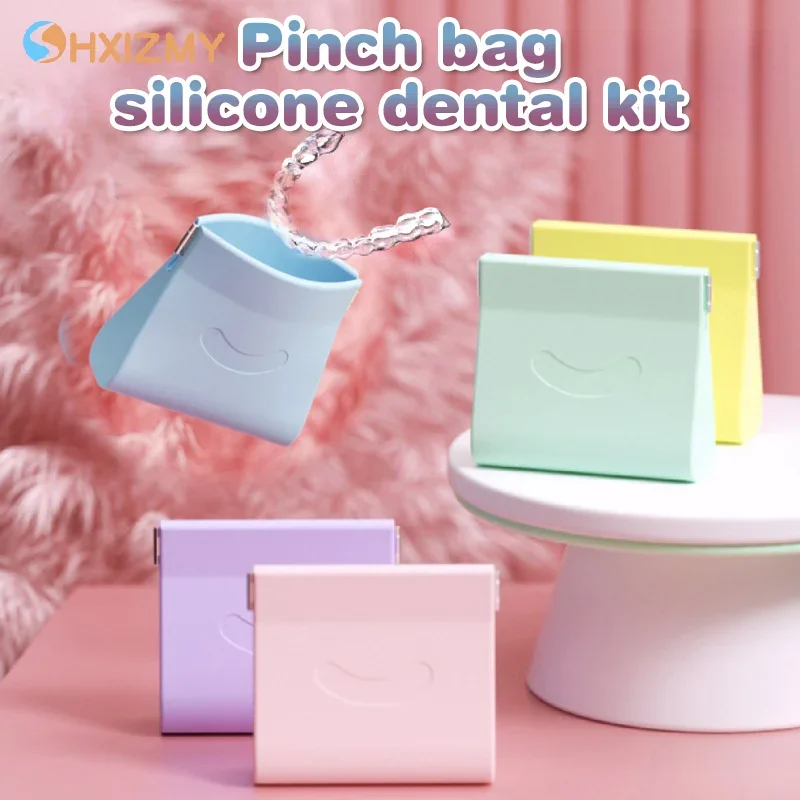 

1PCS Silicone False Teeth Protective Case Denture Tray Box Vent Holes Dental Denture Box ​Dental Braces Retainer Storage Case