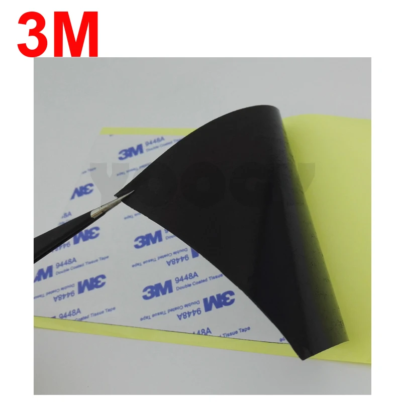 3M Black, 50meters/roll, 9448AB Double Sided Adhesive Tape for Cellphone Mini Touch Pad Tablet Screen LCD PDA Screen Repair