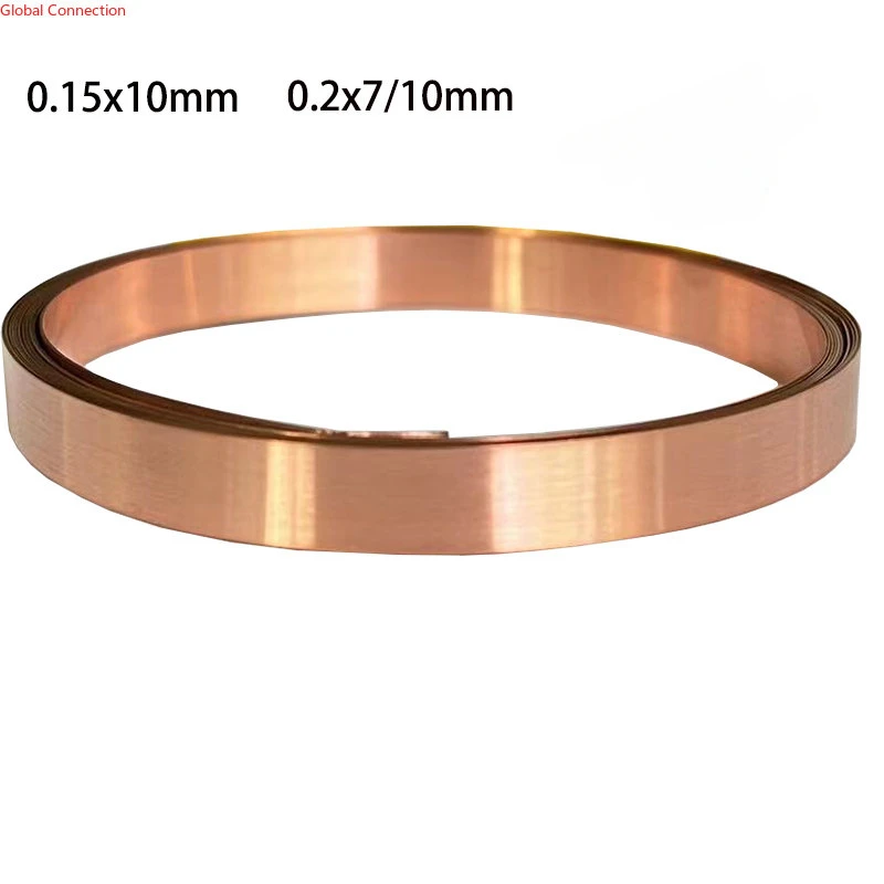 10m Thickness 0.2mm Width 7/10mm Pure Copper Tape for 18650/21700/32650 Battery Soldering Connections Welder DIY Projects