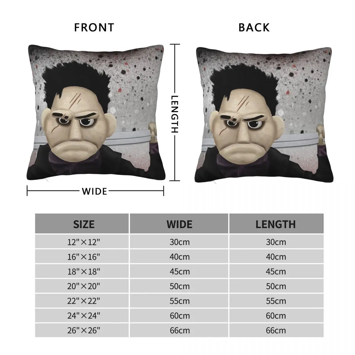 Angel Smile Time Puppet Square Pillowcase Polyester Linen Velvet Pattern Zip Decor Sofa Cushion Cover