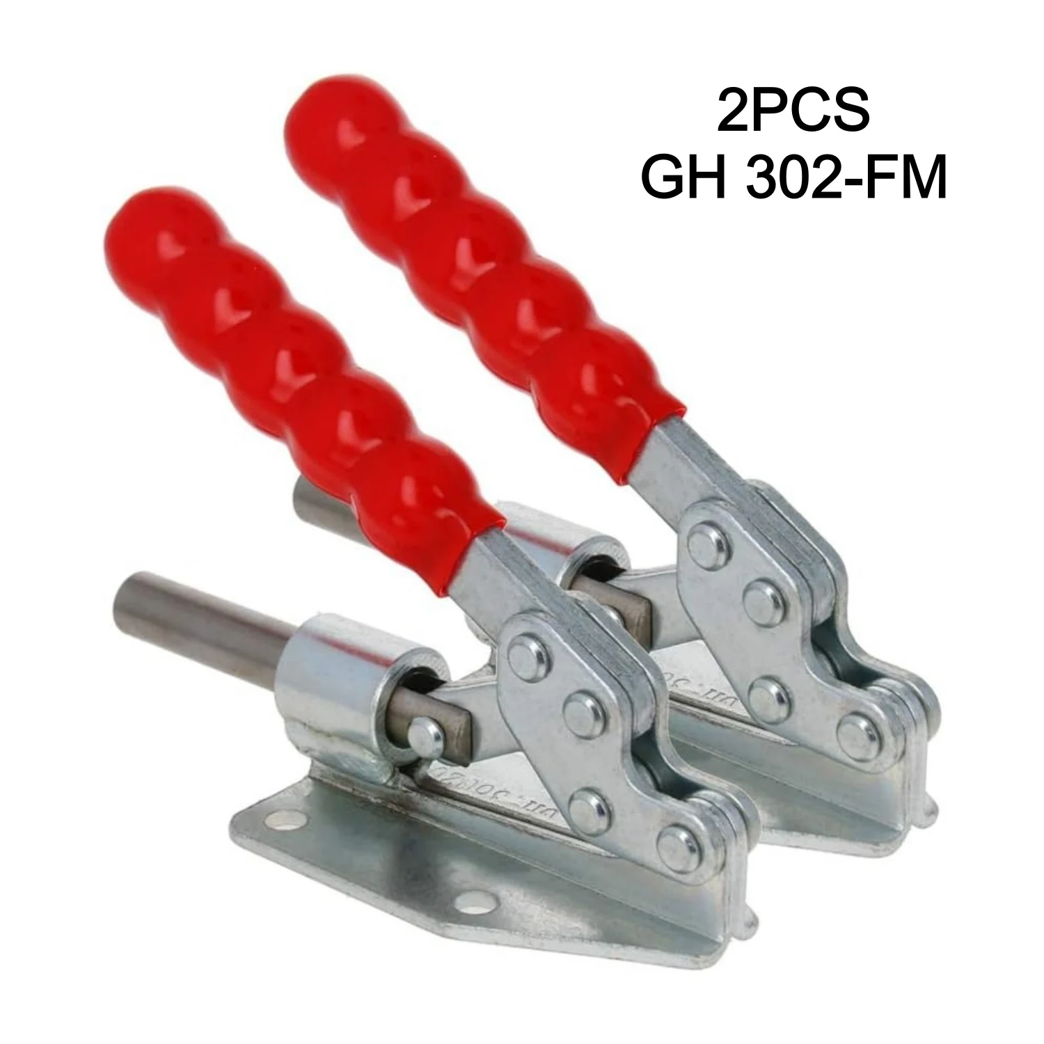 2PCS GH-302-FM Toggle Clamp Pull Button Quick-Release Push Pull Action Toggle Clamp 300 Lbs Capacity High Carbon Steel