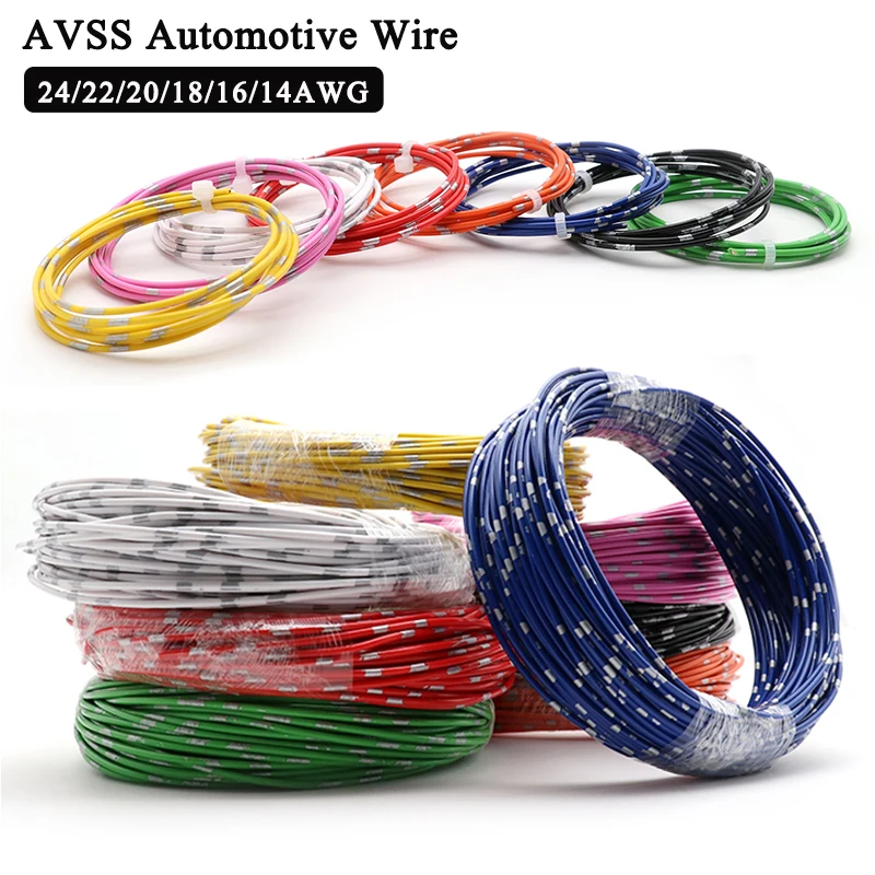 0.3 0.5 0.85 1.25 2.0 2.5mm² AVSS Car Modified Wire Speaker Audio Cable OFC Oxygen-free Pure Copper Twisted Pair Power Cord Line