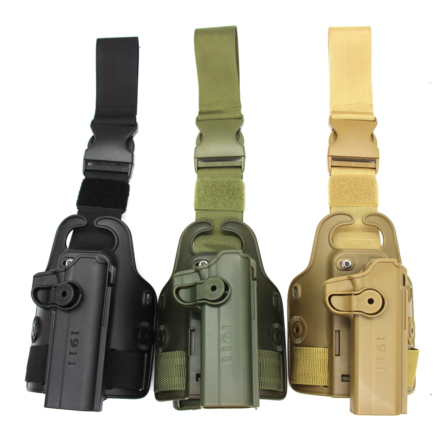 Colt 1911 Drop Leg Gun Holster Paintball 1911 Thigh Pistol Holster 360 Degree Rotation Leg Paddle for CS