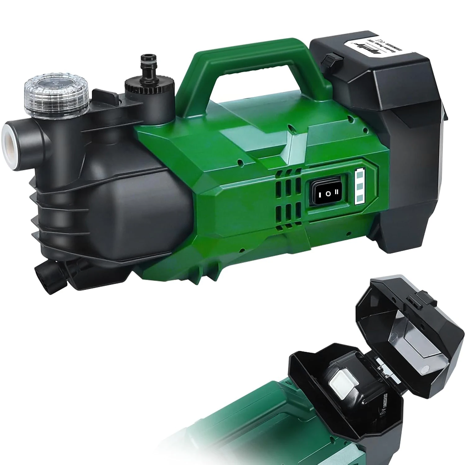 Cordless Water Pump for Makita 18V BL1830 Battery, Garden Pump with 2800 L/h flow rate, for Irrigation, Drainage (Tool Only)